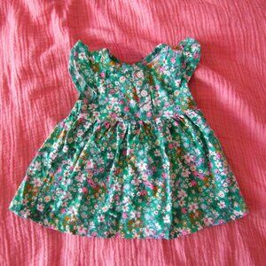 Carter's Newborn Green Floral Dress